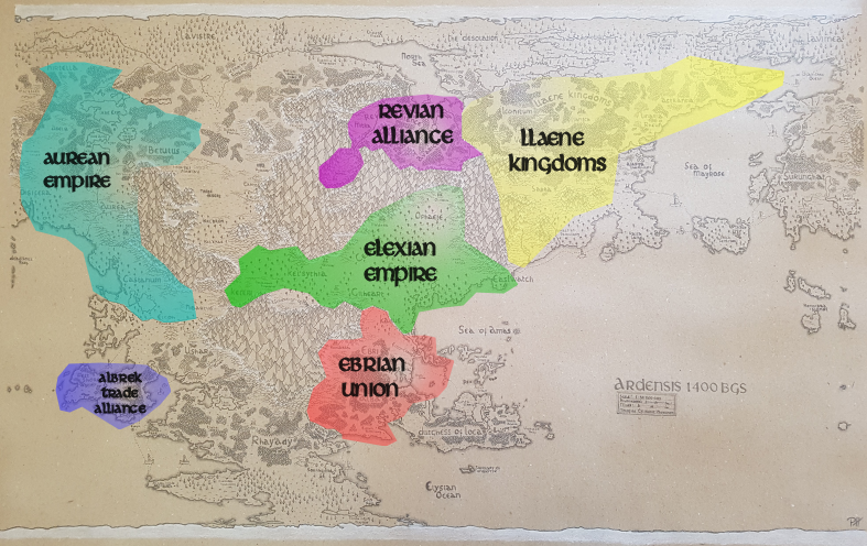 Mapcut Ardensis Ardensis map detaling major, past and current, factions.